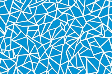 Halftone triangle graphic design pattern on blue background