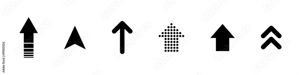 Wall mural arrow. arrows vector icons. arrows up symbols. arrow or cursor black. arrow vector icon. vector illu