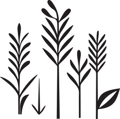 Naklejka premium Tree Shadowy Silhouette Vector Art Pack