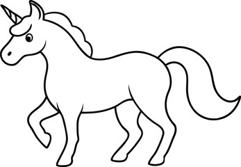 Whimsical Unicorn Vector Design for Imaginative Kids Coloring Fun
