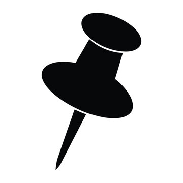 recommend clip art: push pin silhouette vector white background.