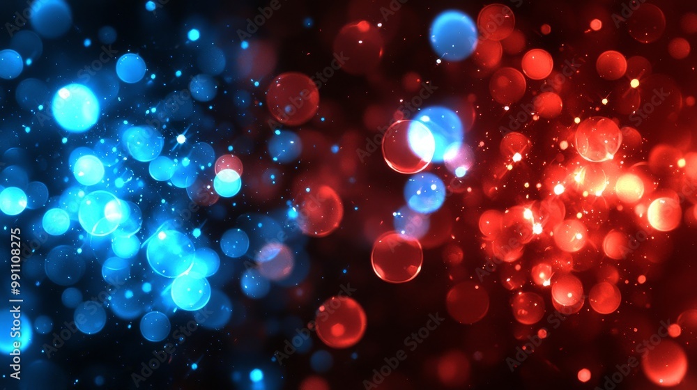 Poster heat and cold concept rendering made using 3d particles of fire and ice elements against (in opposit