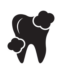 Tooth Care Icon, Silhouette and Vector Art.
Dental Treatment. Dentistry Solid Symbol.
Isolated Vector Illustration.