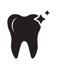 Tooth Care Icon, Silhouette and Vector Art.
Dental Treatment. Dentistry Solid Symbol.
Isolated Vector Illustration.