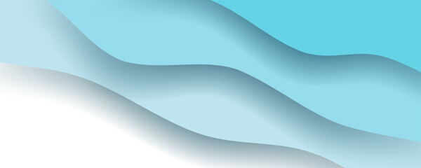 blue and white layered wavy shapes background