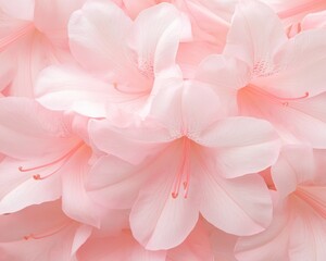 Fototapeta premium A close up of pink flowers with a soft, delicate look