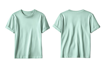 Mint Green T-Shirt Featuring Front and Back View – Stylish and Comfortable Apparel for Casual Wear and Fashion Trends
