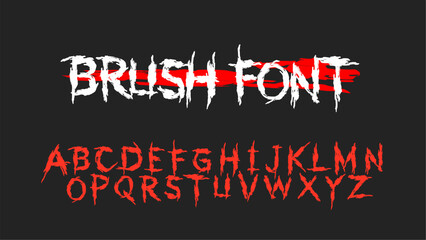 Brush font vector design set. street art style typography © Artmoreink