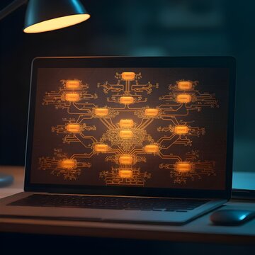 daigram in laptop