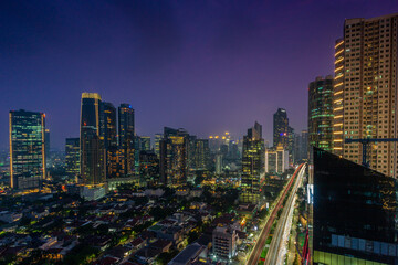 Naklejka premium city at night