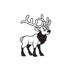 Lovely Deer and Alligator Friends - Charming Cartoon Illustrations.