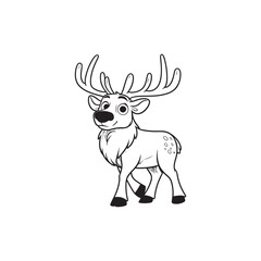 Lovely Deer and Alligator Friends - Charming Cartoon Illustrations.