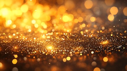 
Rich Golden Glitter Texture with Warm Luxurious Sparkling Shine Background