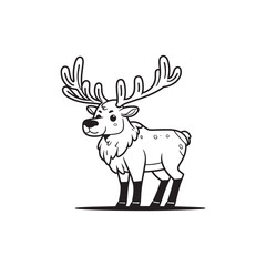 Cartoon Baby Alligators and Deer - Adorable Vector Art.