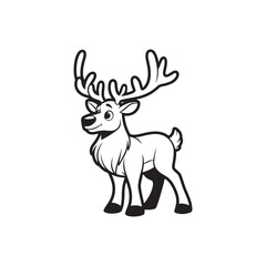 Cartoon Baby Alligators and Deer - Adorable Vector Art.