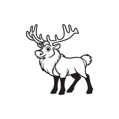 Sweet Deer and Playful Baby Alligators - Vector Cartoon Illustrations.