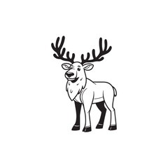 Sweet Deer and Playful Baby Alligators - Vector Cartoon Illustrations.