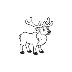 Charming Cartoon Deer and Baby Alligators - Cute Vector Illustrations.