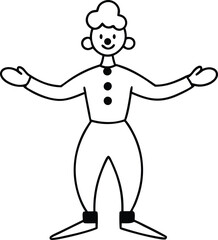 Colorful Clown Juggling at the Circus Vector Illustration for Kids Fun
