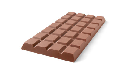 milk chocolate bar on a white background
