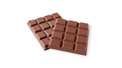 milk chocolate bar on a white background