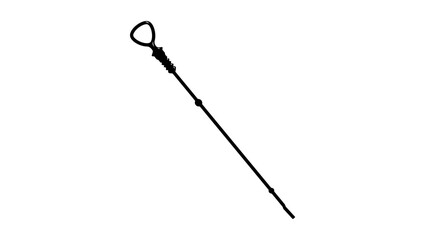 Car Oil dipstick , Black  Isolated Silhouette