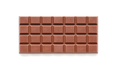 milk chocolate bar on a white background