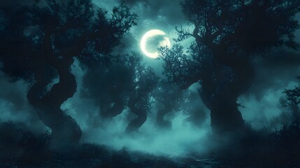 "Night Creatures in the Dark Woods"
