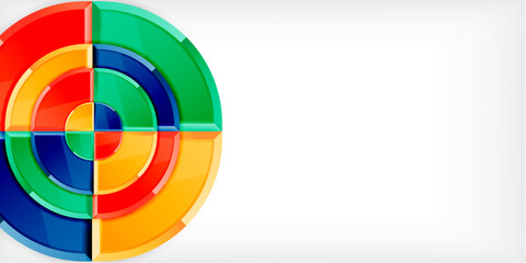 Obraz premium Triangle circles background. Vector Illustration For Wallpaper, Banner, Background, Card, Book Illustration, landing page