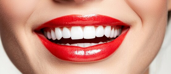 Naklejka premium The collage shows a woman with diastema between the upper front teeth before and after treatment. The banner design shows the woman with diastema between the upper front teeth after treatment,