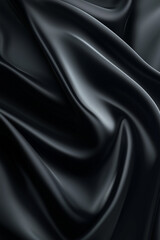 Obraz premium Black Satin Drape: Soft, luxurious, and elegant, this image captures the captivating allure of black satin. The silky smooth texture and gentle folds create a visually stunning abstract backdrop.