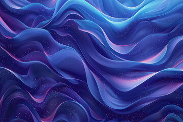 Fototapeta premium Abstract background of dark blue wavy lines in the form of a high-speed synchronization network.