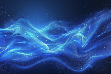 Abstract background of dark blue wavy lines in the form of a high-speed synchronization network.