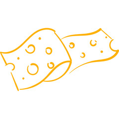 Hand Drawn Cheese Doodle