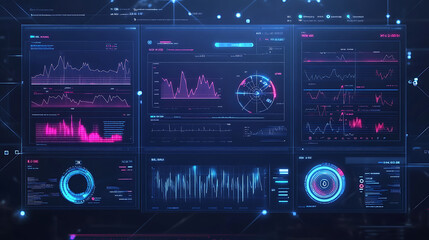 Fototapeta premium background with a digital health dashboard displaying various patient metrics and medical data