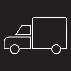 Delivery Truck icon . Express delivery trucks icons. Fast shipping truck. Free delivery 24 hours. Logistic trucking sign. isolated on white and black background. EPS 10/AI	