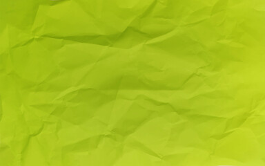 Crumpled lemon color paper. Realistic wasted crinkled page paper vector. Abstract vector background -- crumpled pack paper texture.