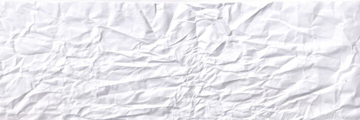 Crumpled white color paper. Realistic wasted crinkled page paper vector. 