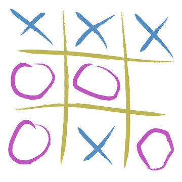 Board game. A dark tic-tac-toe game. X-O board game for children. Play tic-tac-toe.