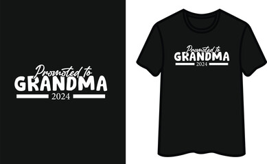 Promoted To Grandma 2024 T-Shirt Design
