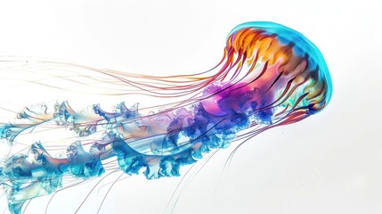 Vibrant Jellyfish in Underwater Realm