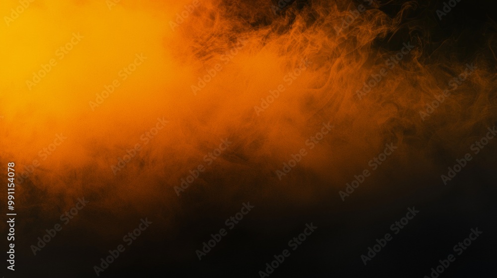 Poster cloud of orange smoke is slowly fading to black on a dark background, creating a gradient effect. th