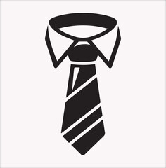 trendy Tie Icon vector silhouette on a white background