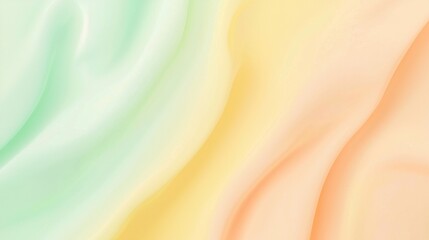 Obraz premium Flowing fabric in yellow, orange, and green creates an elegant backdrop with a romantic vibe, perfect for fashion, weddings, or banners