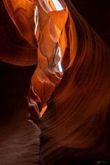 Flowing rock formation. Natural Beauty of the Lower Antelope Canyon in Page, Arizona