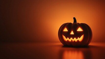 Spooky, glowing pumpkin sets a mysterious halloween mood. Perfect for autumn celebrations, it exudes a creepy vibe with an evil grin. Stand out with this illuminated decoration
