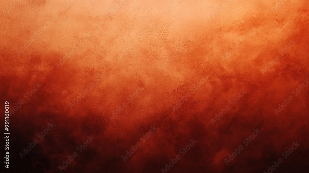 Poster abstract red orange background with brushstrokes showing in the texture, creating a warm and vibrant