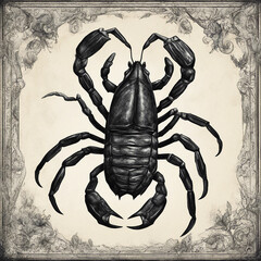 Obraz premium cool detailed illustration of a scorpion