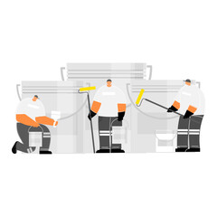 Painting  occupational cartoon  