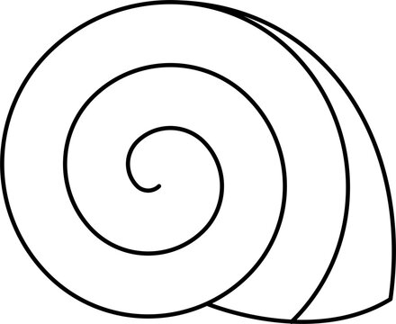 recommend clip art: Spiral shell icon outline illustration vector